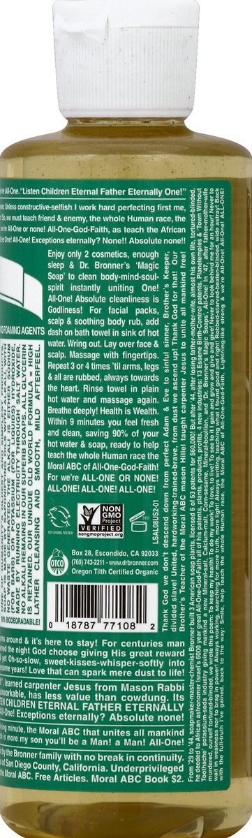 slide 3 of 3, Dr. Bronner's 18-In-1 Hemp Pure-Castile Soap Almond, 8 fl oz