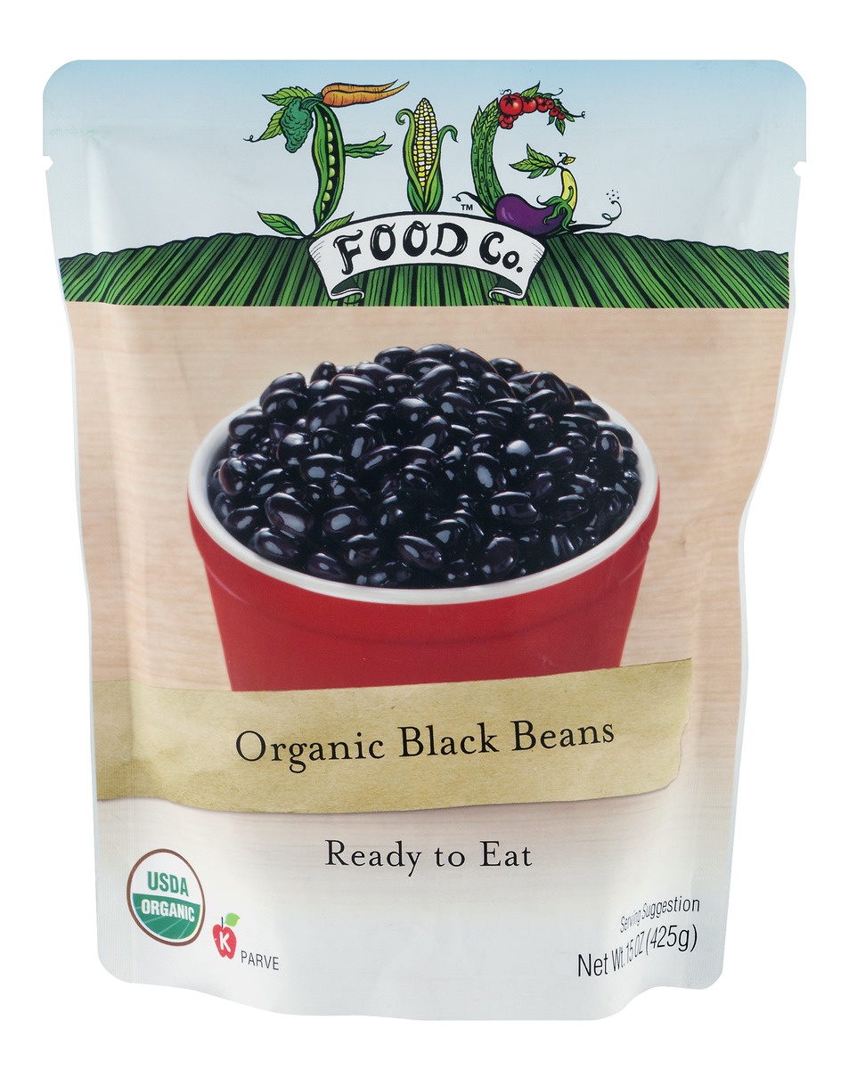 slide 1 of 1, Fig Food Co. Ready To Eat Organic Black Beans, 15 oz