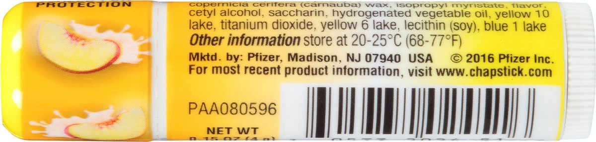 slide 4 of 8, ChapStick Peaches & Cream Flavored Lip Balm Sticks - 0.15 Oz, 1 Refill Pack of 12 Sticks, 0.15 oz