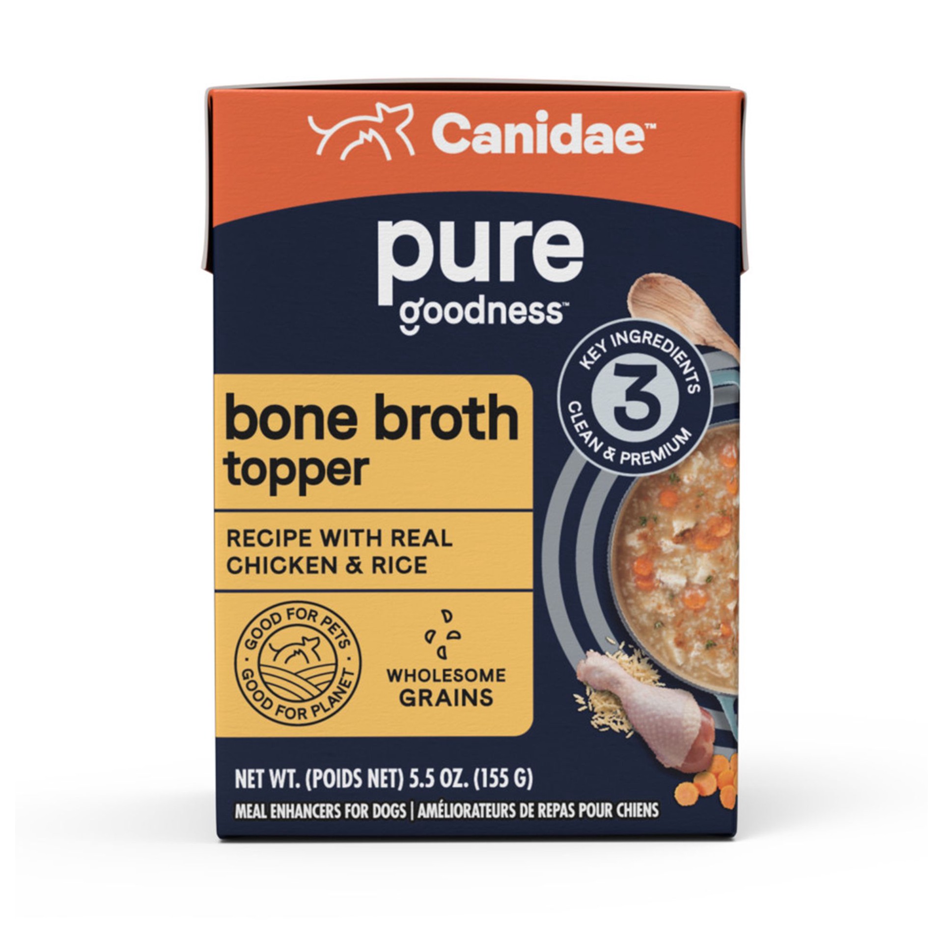 slide 1 of 1, CANIDAE Pure Bone Broth All Life Stage Dog Food Toppers - 5.5 Oz., 5.5 oz