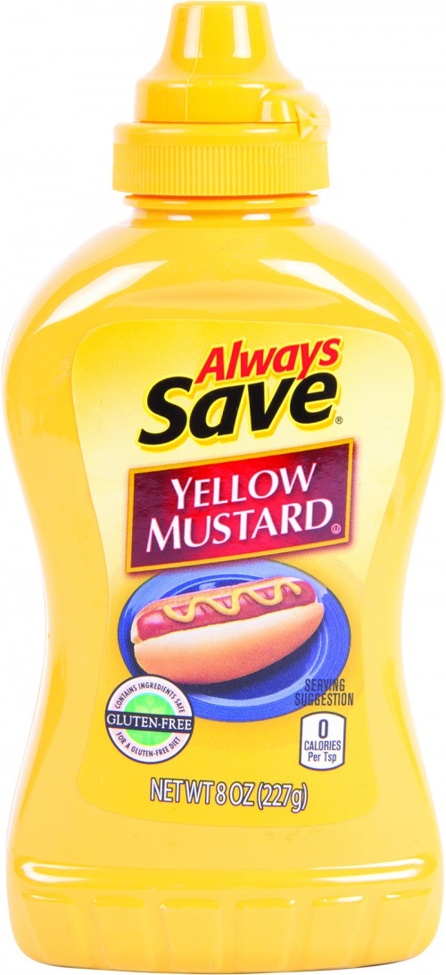 slide 1 of 1, Always Save Yellow Mustard, 8 oz