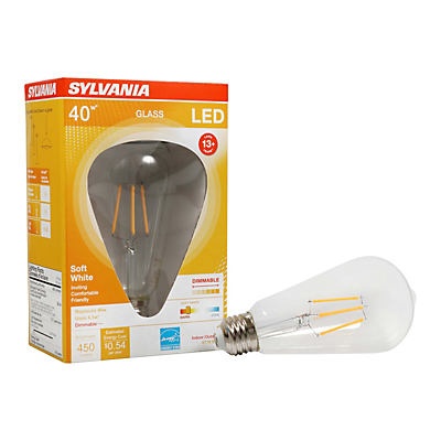 slide 1 of 1, Sylvania Led 40W Edison Clear Lightbulb, 1 ct