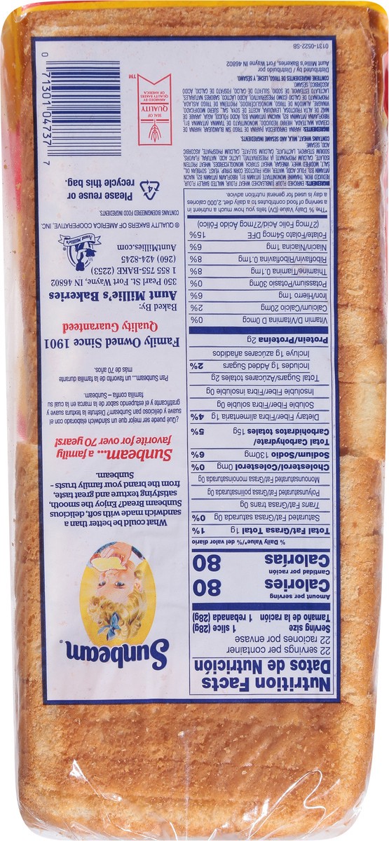 slide 4 of 9, Sunbeam Giant White Bread, 24 oz