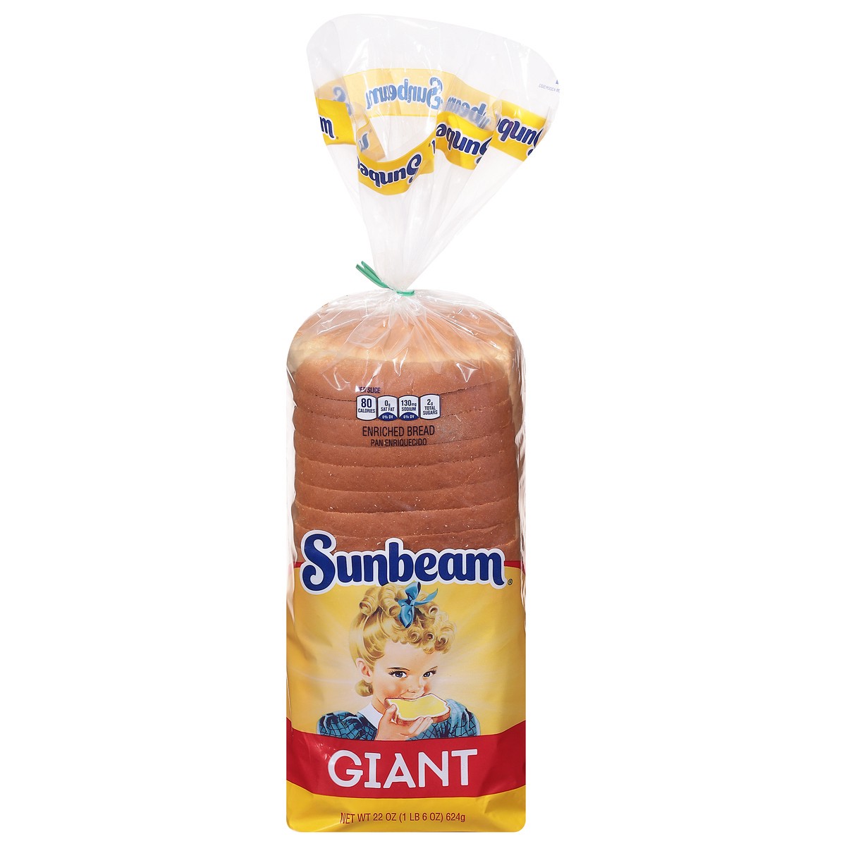 slide 1 of 9, Sunbeam Giant White Bread, 24 oz