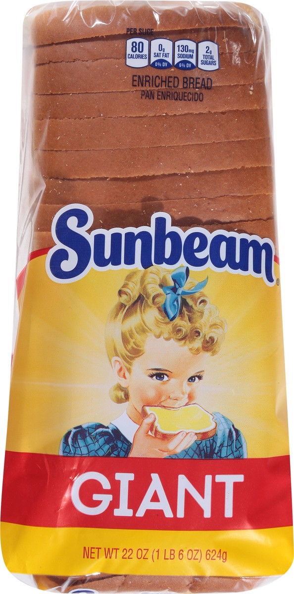 slide 9 of 9, Sunbeam Giant White Bread, 24 oz