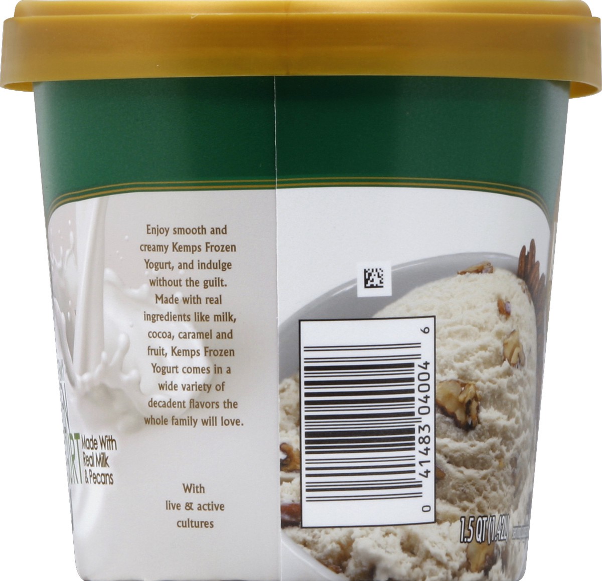 slide 3 of 4, Kemps Butter Pecan Frozen Yogurt, 1.5 qt