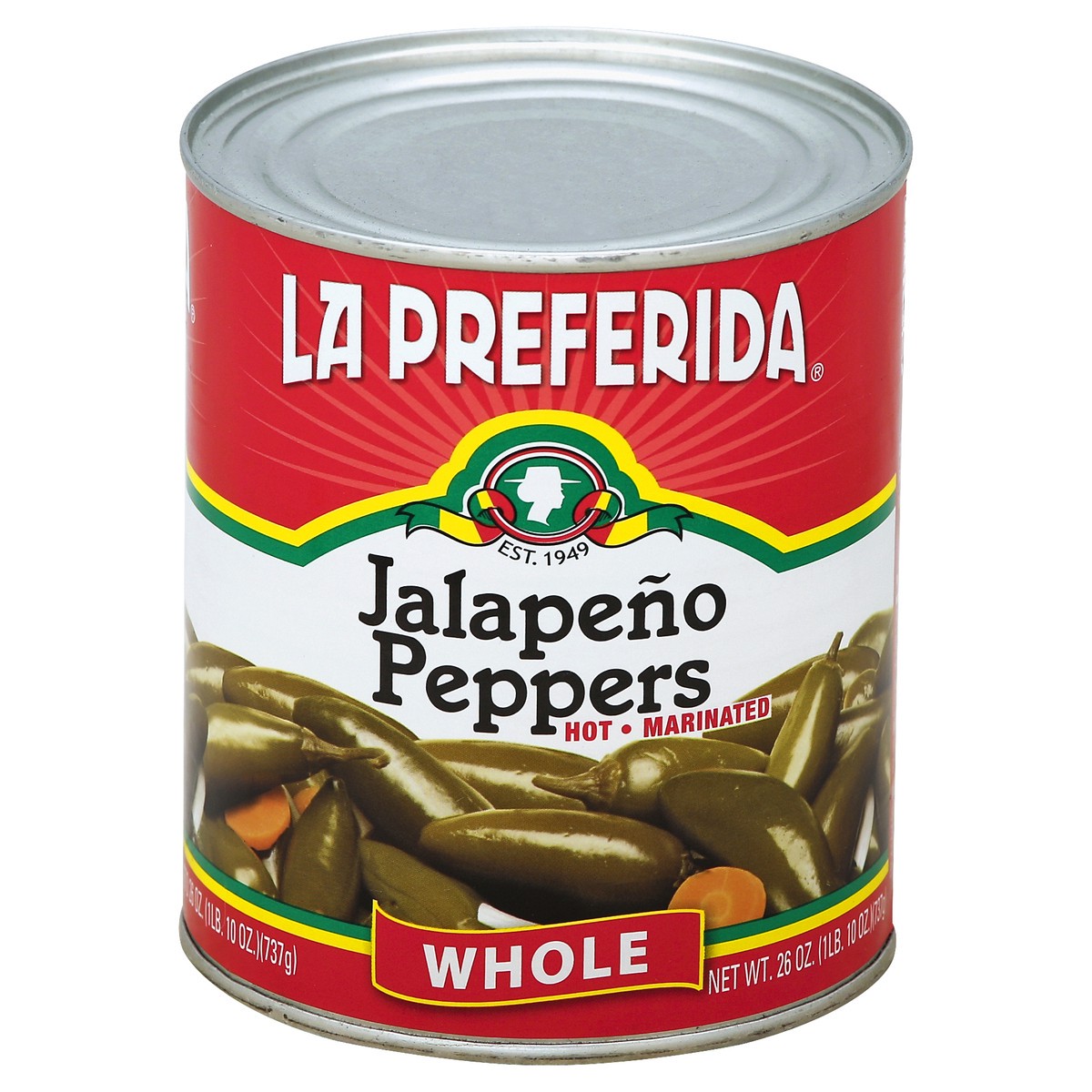 slide 3 of 3, La Preferida Jalapeno Peppers 26 oz, 26 oz