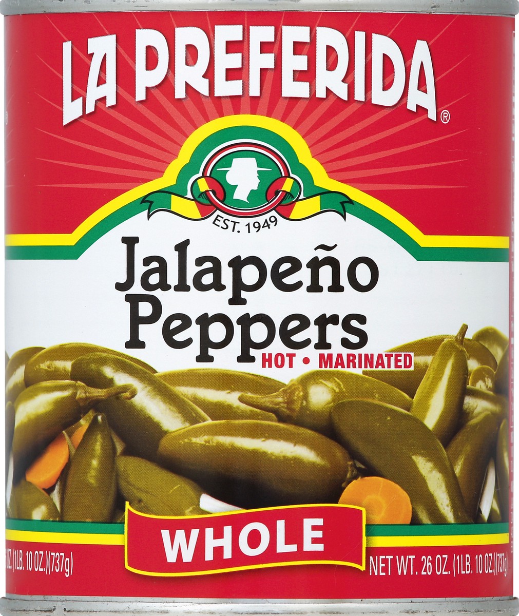 slide 1 of 3, La Preferida Jalapeno Peppers 26 oz, 26 oz