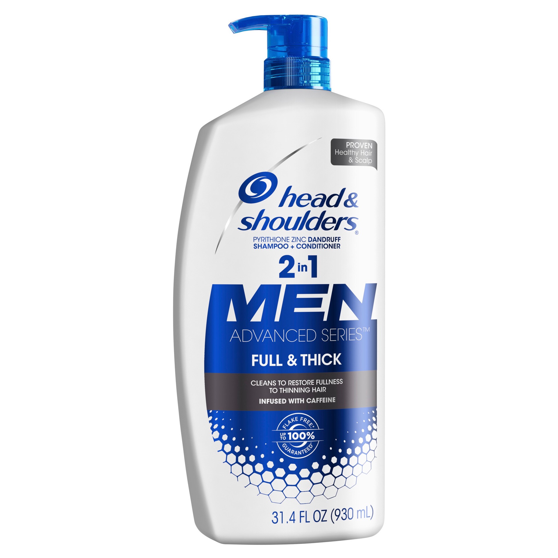 slide 1 of 2, Head & Shoulders Men's 2-in-1 Shampoo and Conditioner, Anti-Dandruff Treatment, Full & Thick for Daily Use, Paraben-Free - 28.2 fl oz, 28.2 fl oz