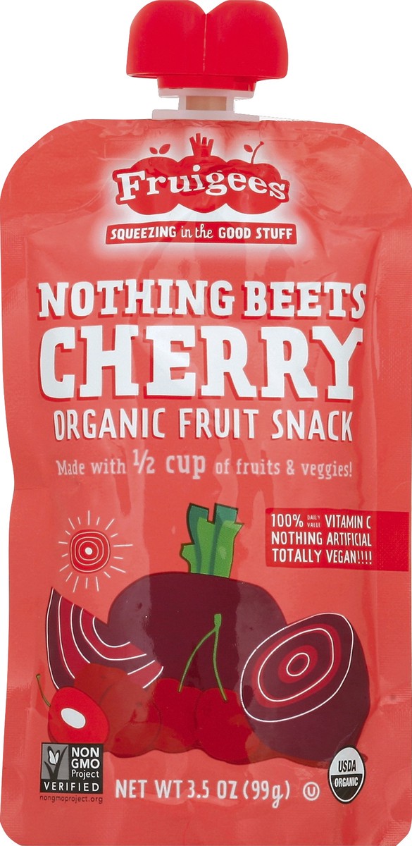 slide 2 of 2, Fruigees Nothing Beets Cherry Organic Fruit Snack Squeeze Pack, 3.5 oz