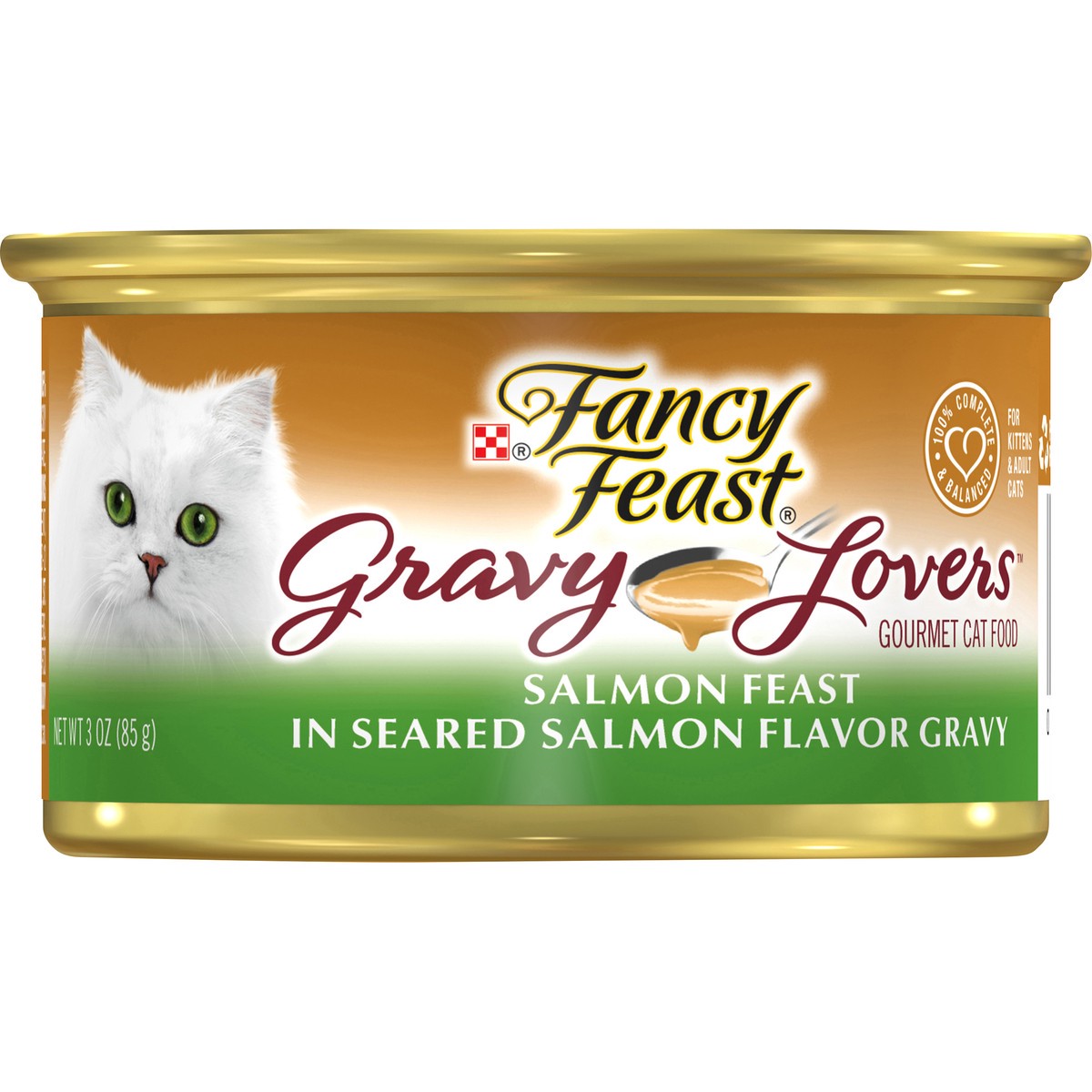 slide 3 of 7, Fancy Feast Purina Fancy Feast Gravy Lovers Salmon Feast Gourmet Cat Food in Wet Cat Food Gravy, 3 oz