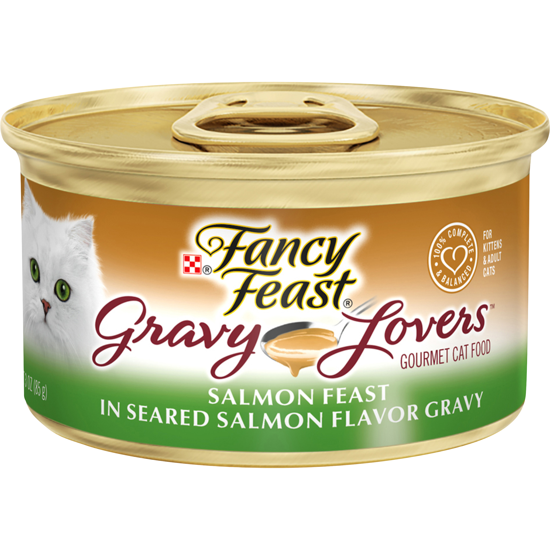 slide 1 of 7, Fancy Feast Purina Fancy Feast Gravy Lovers Gourmet Wet Cat Food Salmon Feast In Fish Flavor Gravy - 3oz, 3 oz