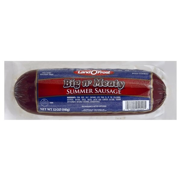 slide 1 of 1, Land O' Frost Big & Meaty Summer Sausage, 12 oz