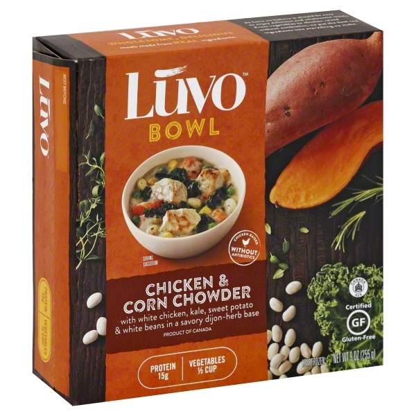 slide 1 of 1, Luvo Chicken & Corn Chowder 9 oz, 9 oz