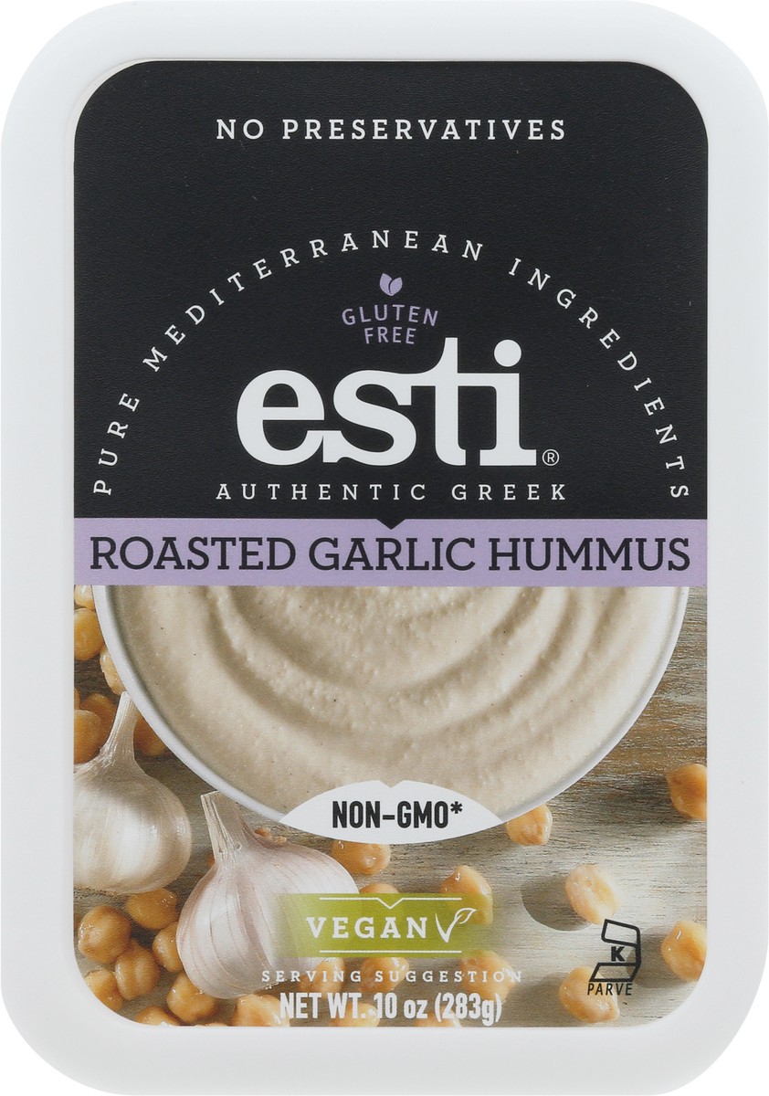 slide 6 of 13, esti Roasted Garlic Hummus 10 oz, 10 oz