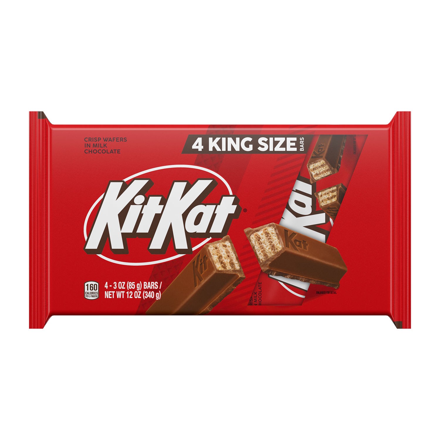 slide 1 of 1, Kit Kat Milk Chocolate King Size Wafer Candy Bars, 4 ct; 3 oz