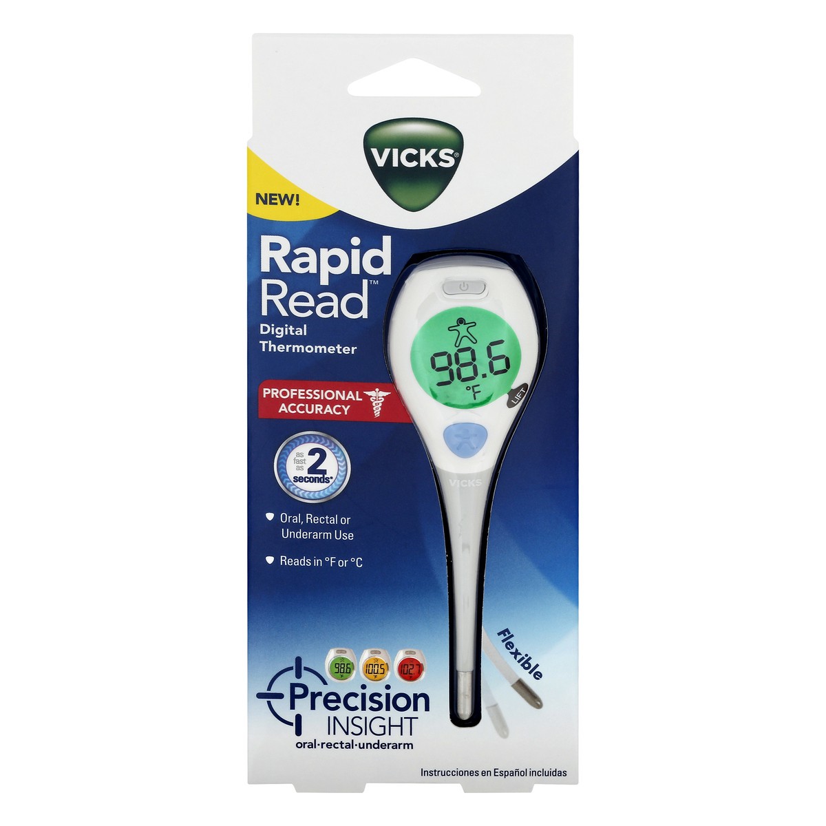 slide 1 of 9, Vicks RapidRead Thermometer, 1 ct