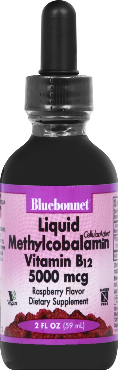 slide 5 of 11, Bluebonnet Nutrition Liquid 5000 mcg Raspberry Flavor Vitamin B12 2 oz, 2 oz