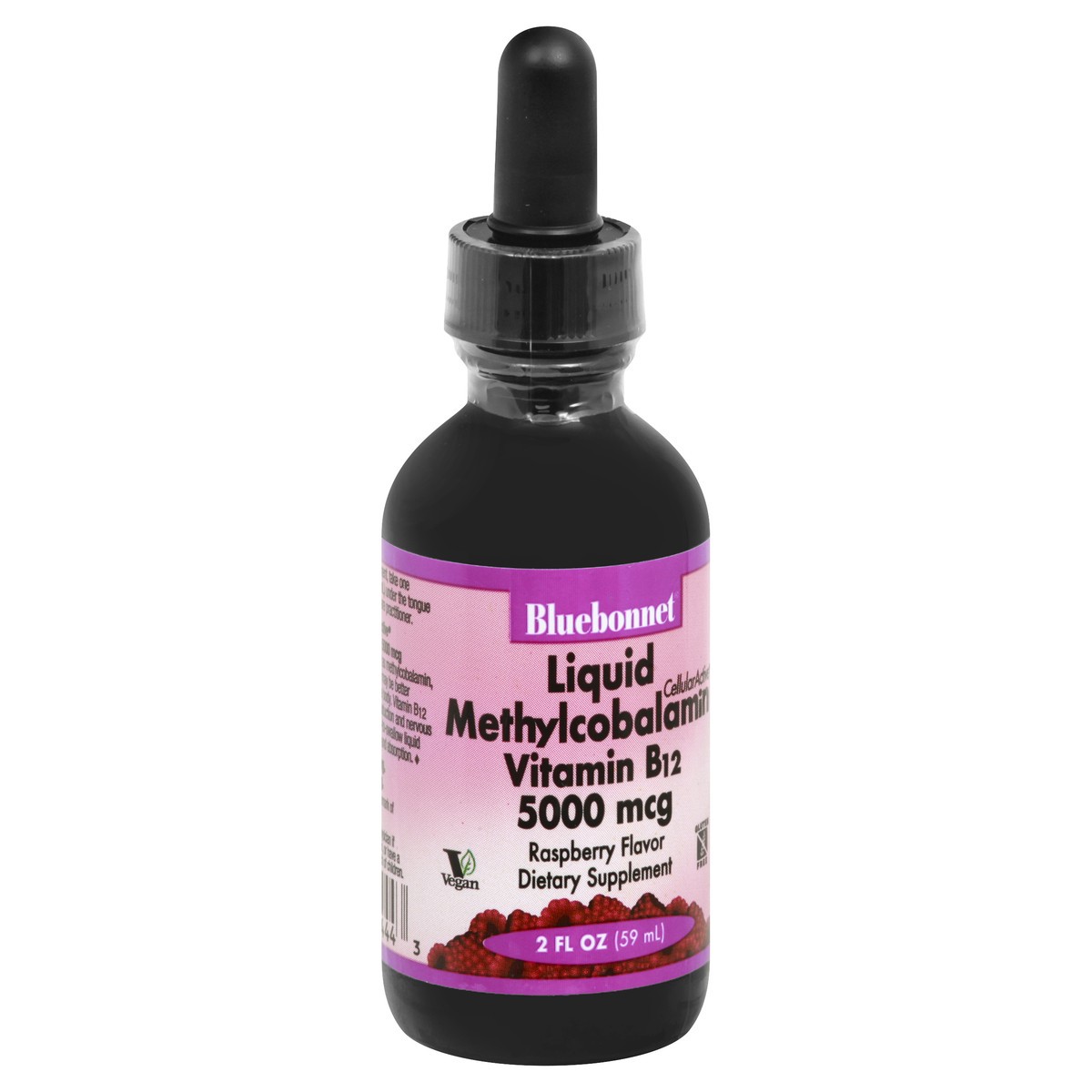 slide 8 of 11, Bluebonnet Nutrition Liquid 5000 mcg Raspberry Flavor Vitamin B12 2 oz, 2 oz