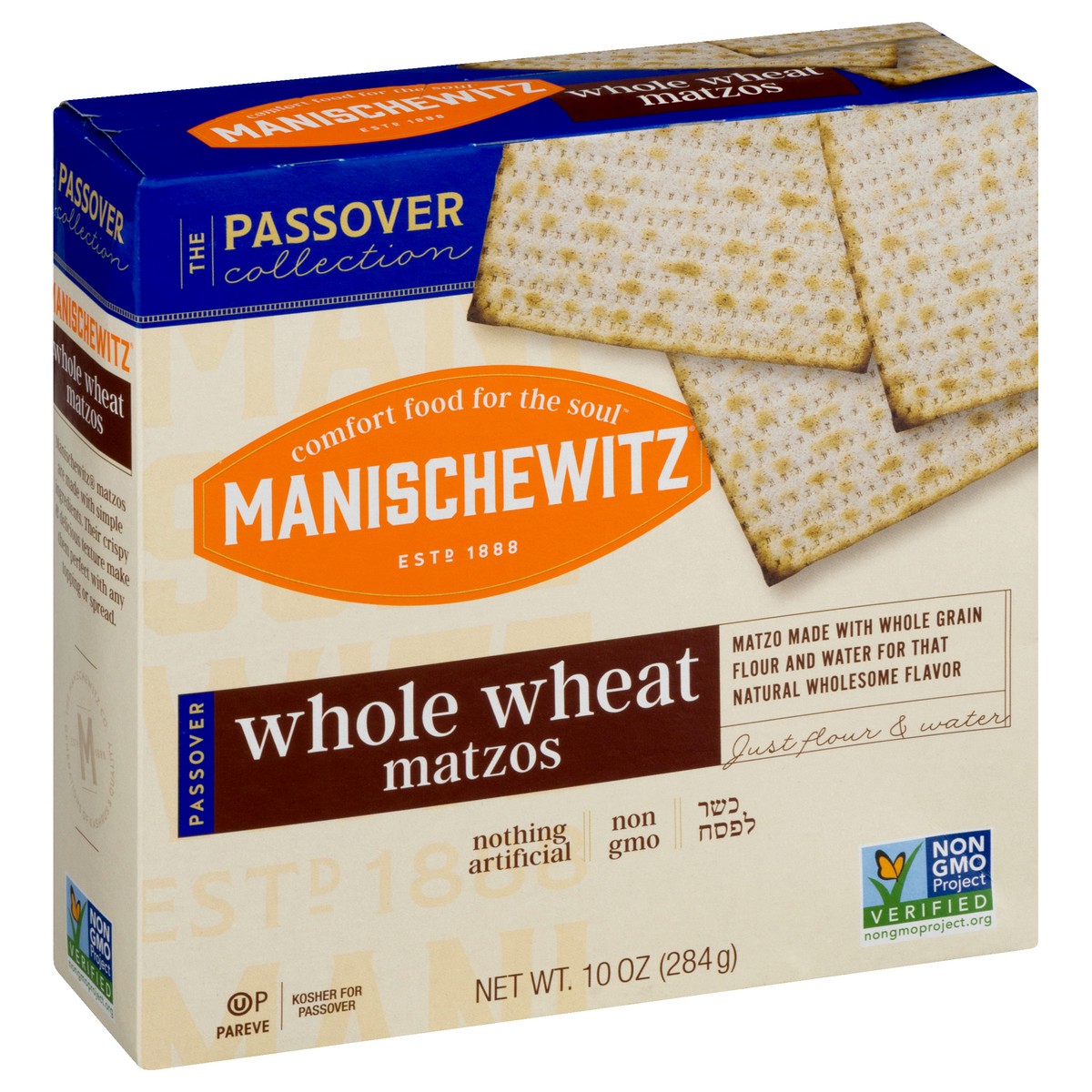 slide 6 of 10, Manischewitz Whole Wheat Passover Matzos, 10 oz