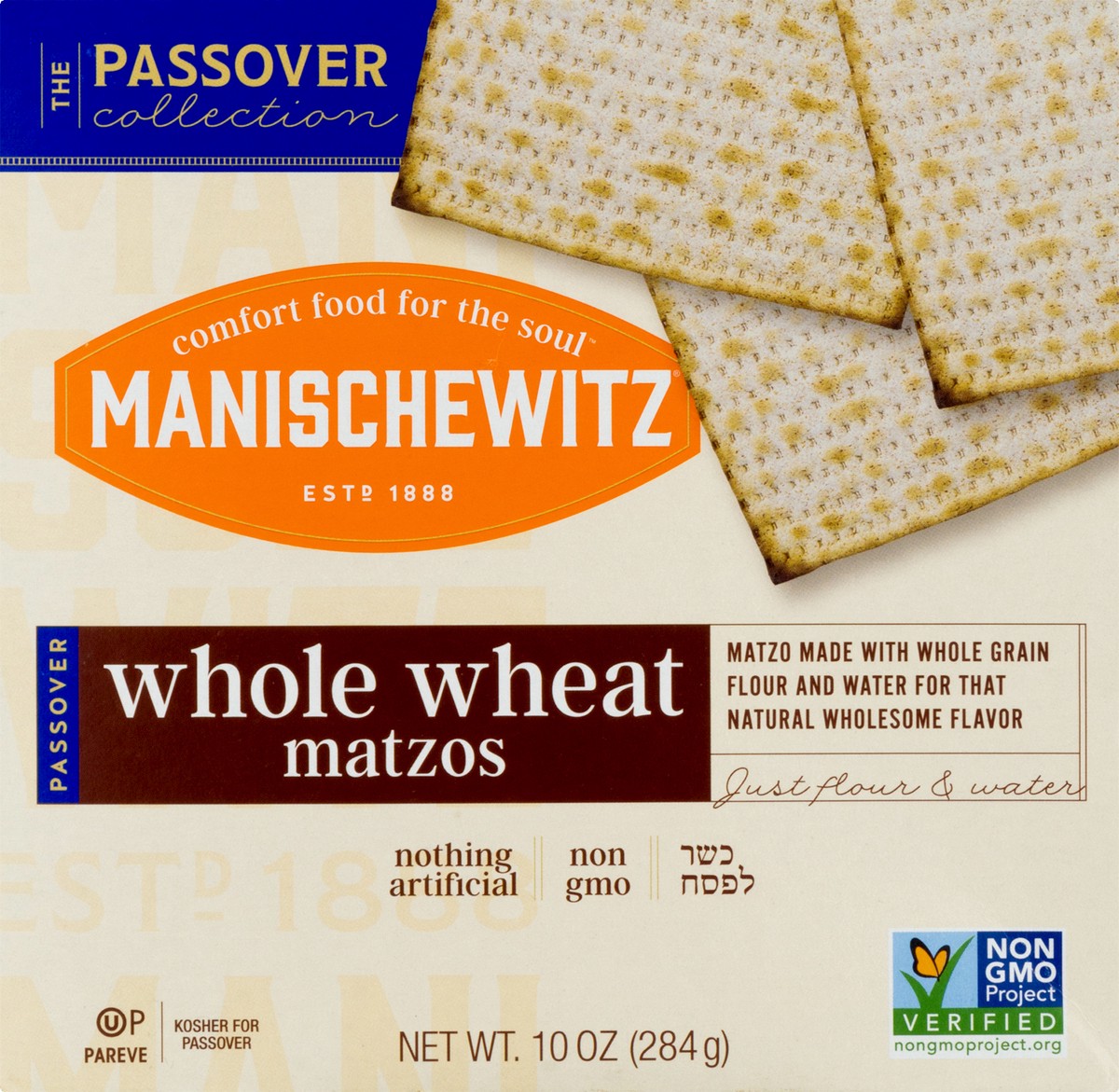 slide 3 of 10, Manischewitz Whole Wheat Passover Matzos, 10 oz