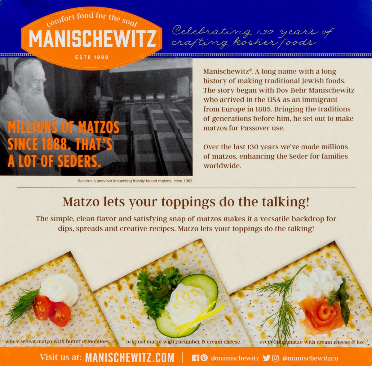 slide 4 of 10, Manischewitz Whole Wheat Passover Matzos, 10 oz