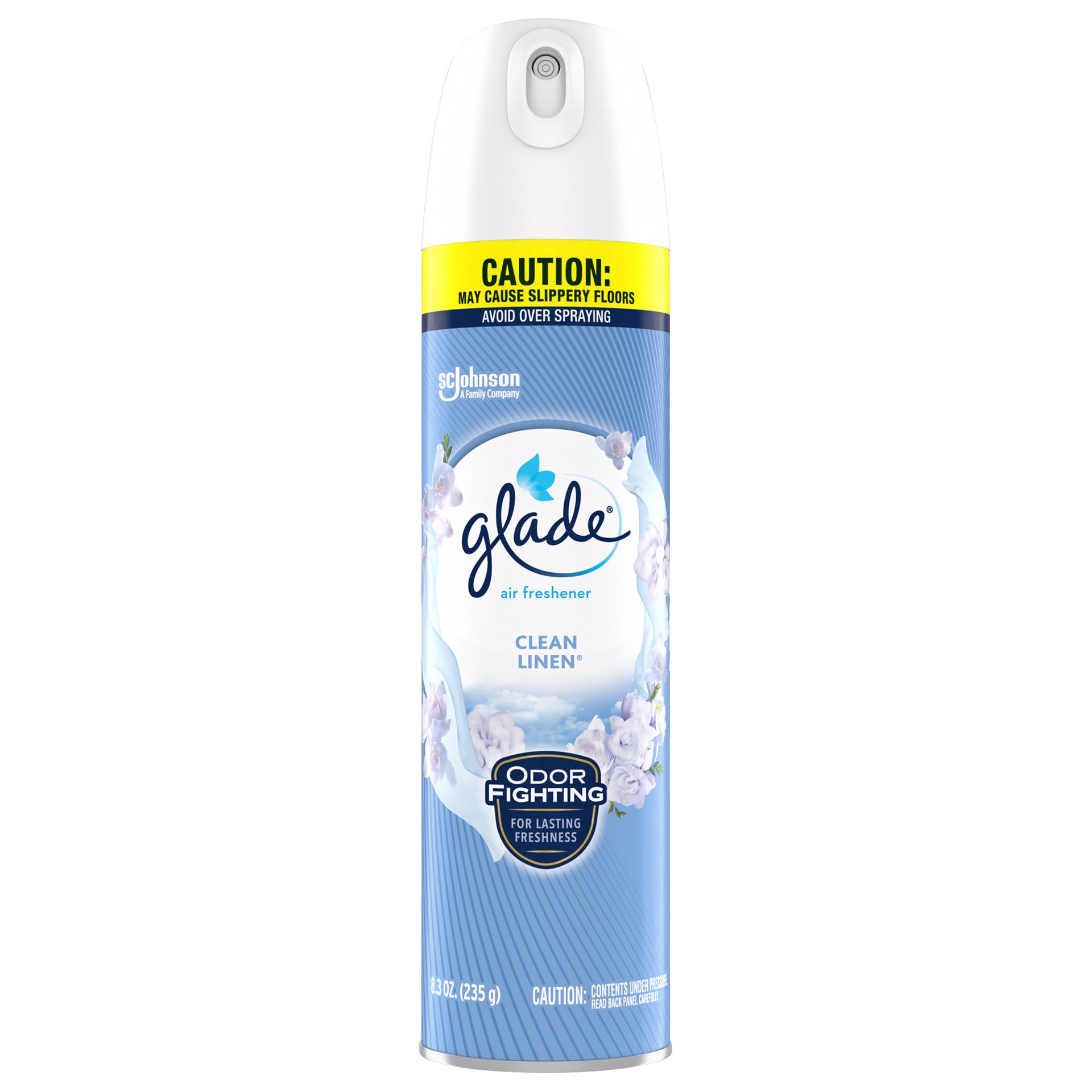 slide 1 of 1, Glade Air Freshener Spray for Home, Clean Linen Scent, Fragrance Infused with Essential Oils, Invigorating and Refreshing, with 100% Natural Propellent, 8.3 oz, 8.3 oz