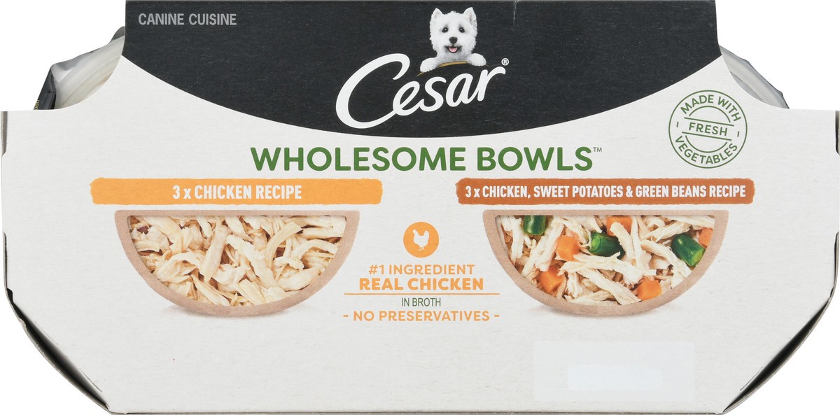 slide 9 of 9, Cesar Wholesome Bowls Canine Cuisine Dog Food 6 - 85 g Bowls, 6 ct