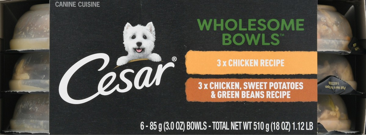 slide 2 of 9, Cesar Wholesome Bowls Canine Cuisine Dog Food 6 - 85 g Bowls, 6 ct