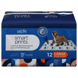 Pet Life Smart Prints Dog Pads Large 12 ea
