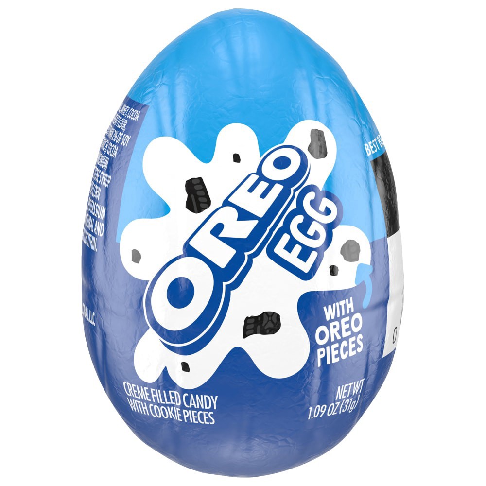 slide 3 of 3, OREO Creme Filled Chocolate Candy Easter Egg Candy - 1.09 Oz, 1.09 oz