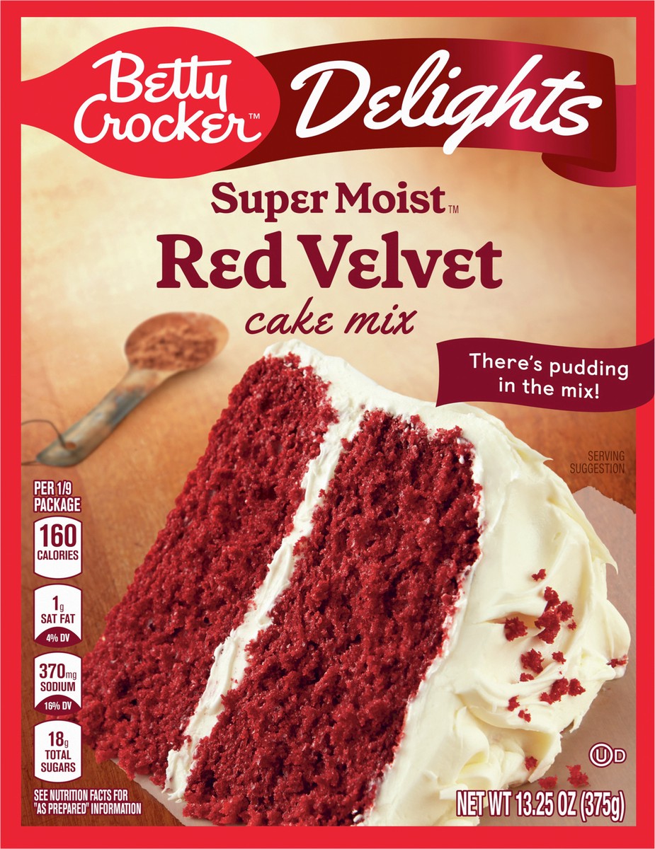 slide 2 of 8, Betty Crocker Delights Super Moist Red Velvet Cake Mix, 13.25 oz., 13.25 oz