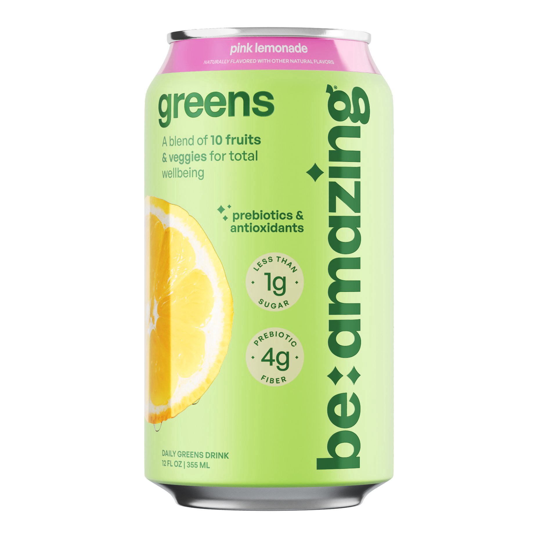 slide 1 of 1, Be Amazing Daily Greens Drink - Pink Lemonade, 12 oz