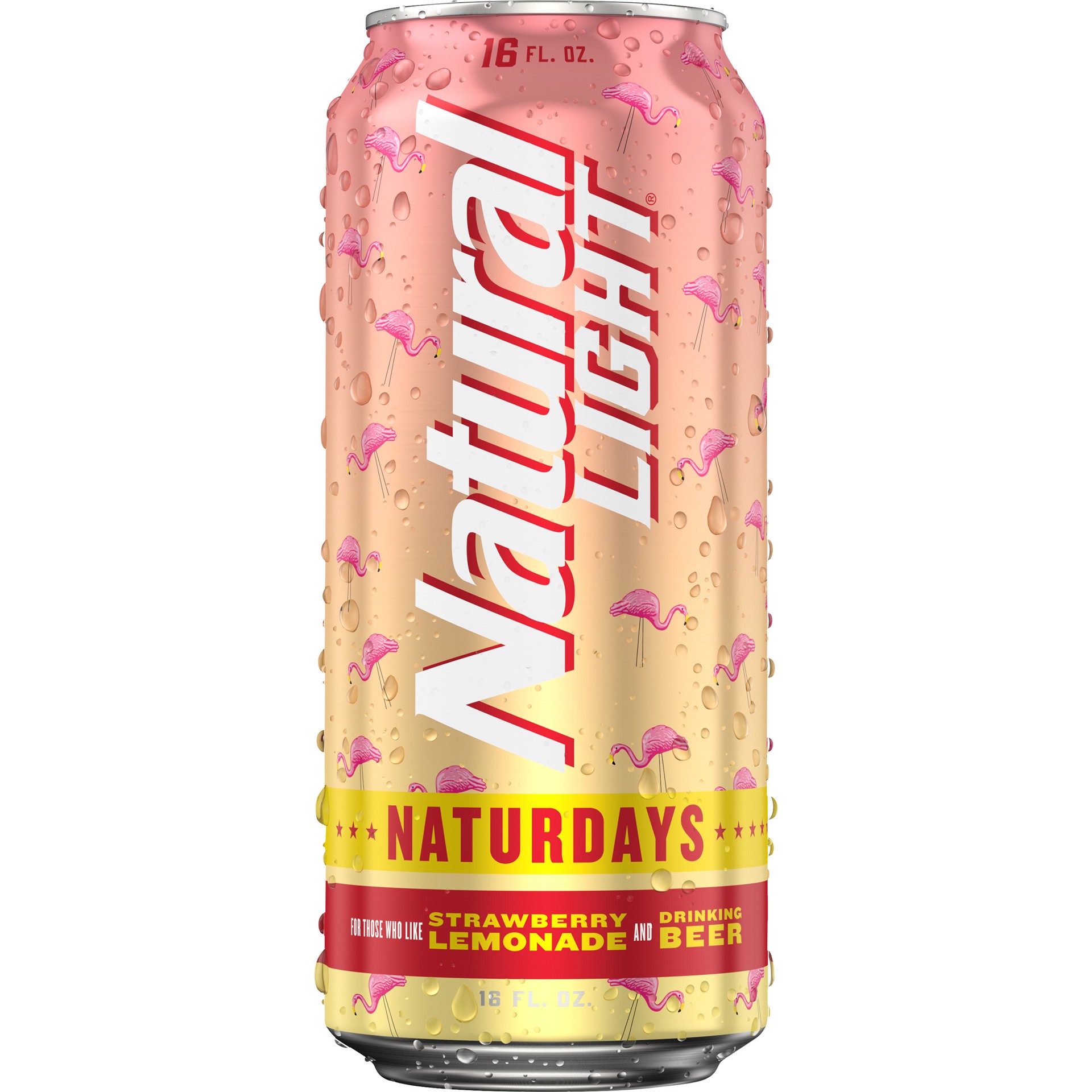 slide 5 of 5, Natural Light Naturdays Strawberry Lemonade Beer, 6 Pack 16 fl. oz. Cans, 4.2% ABV, 16 fl oz