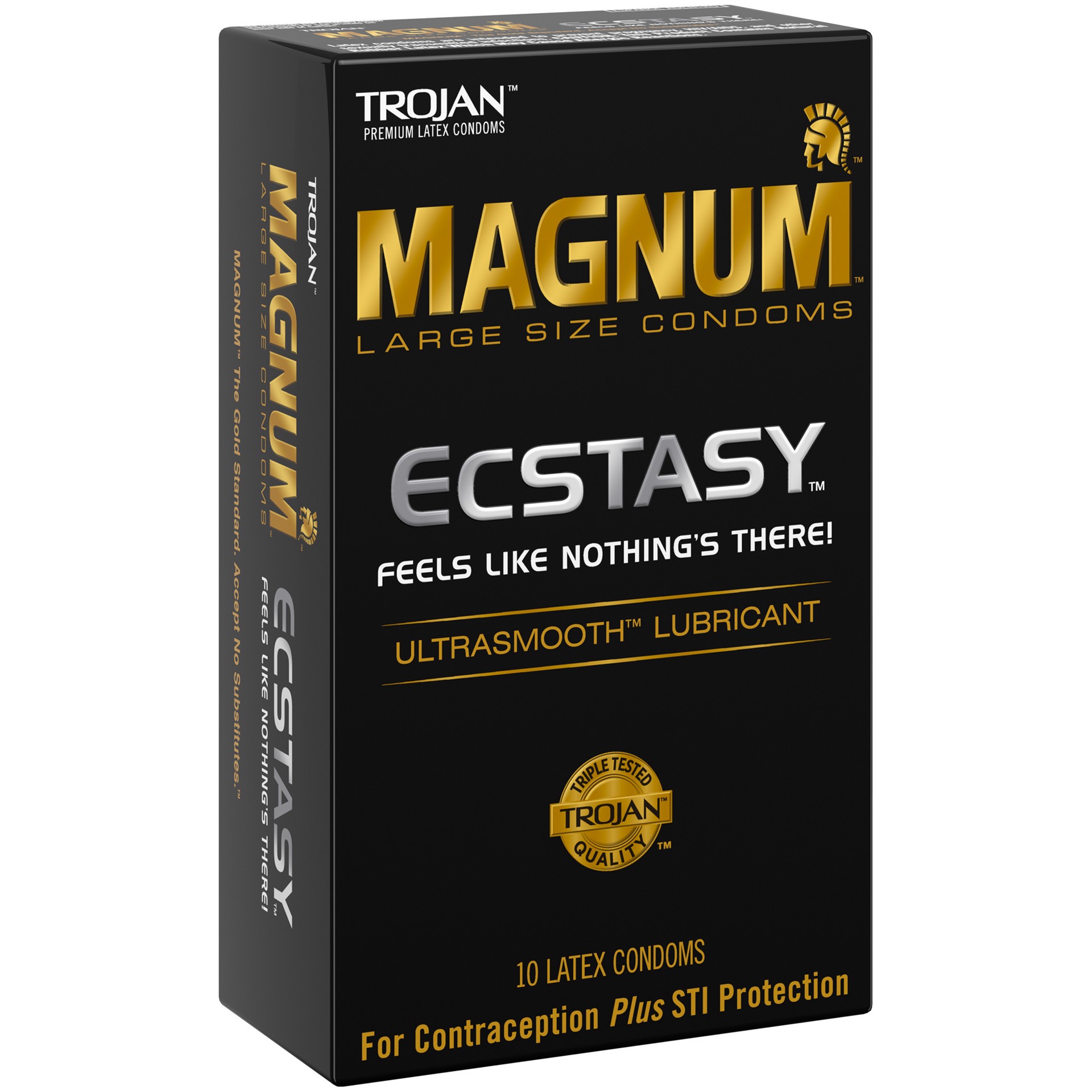 slide 4 of 5, Trojan Magnum Ecstasy Lubricated Condoms, 10 ct