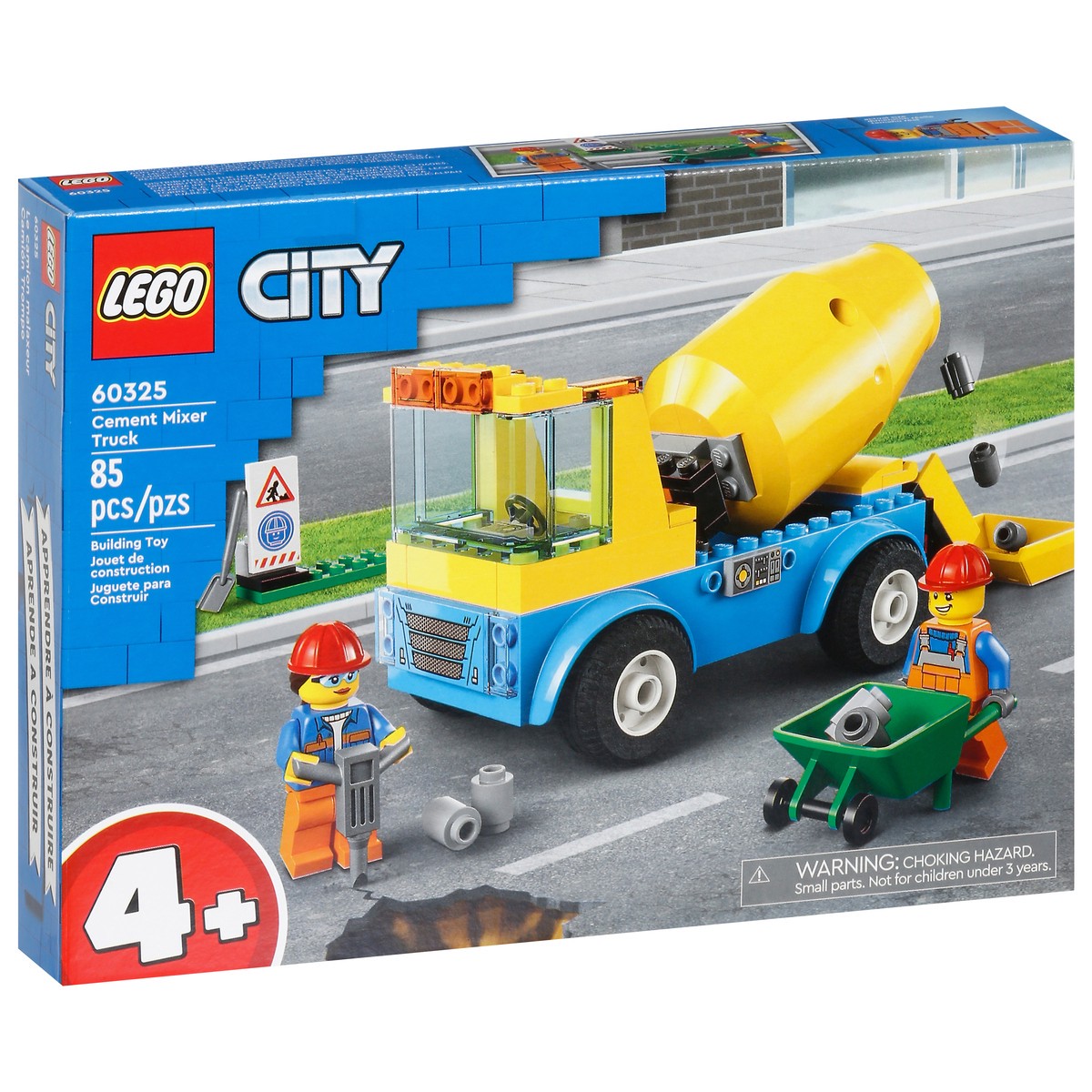 slide 6 of 9, LEGO City Great Vehicles Cement Mixer Truck 60325 Building Set, 1 ct