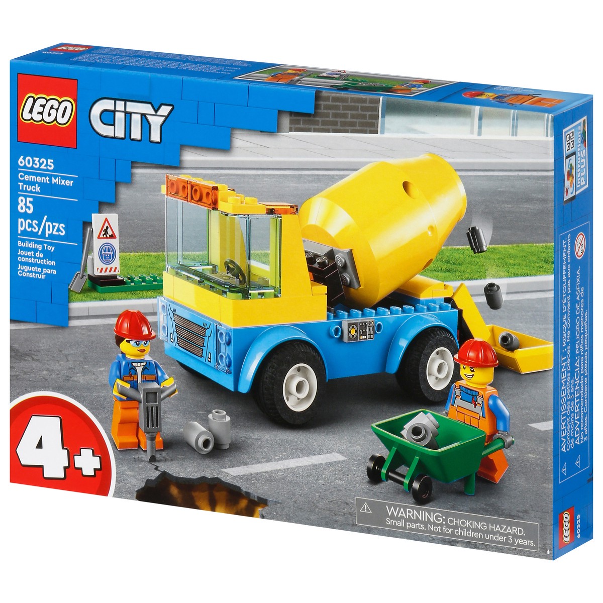 slide 9 of 9, LEGO City Great Vehicles Cement Mixer Truck 60325 Building Set, 1 ct