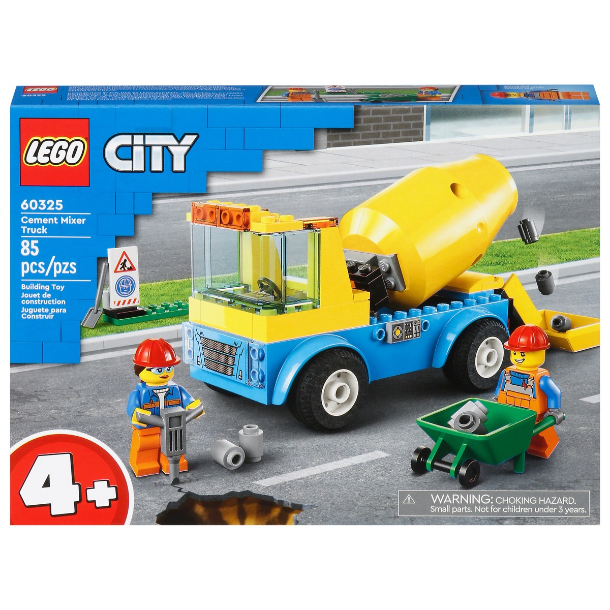 slide 1 of 9, LEGO City Great Vehicles Cement Mixer Truck 60325 Building Set, 1 ct