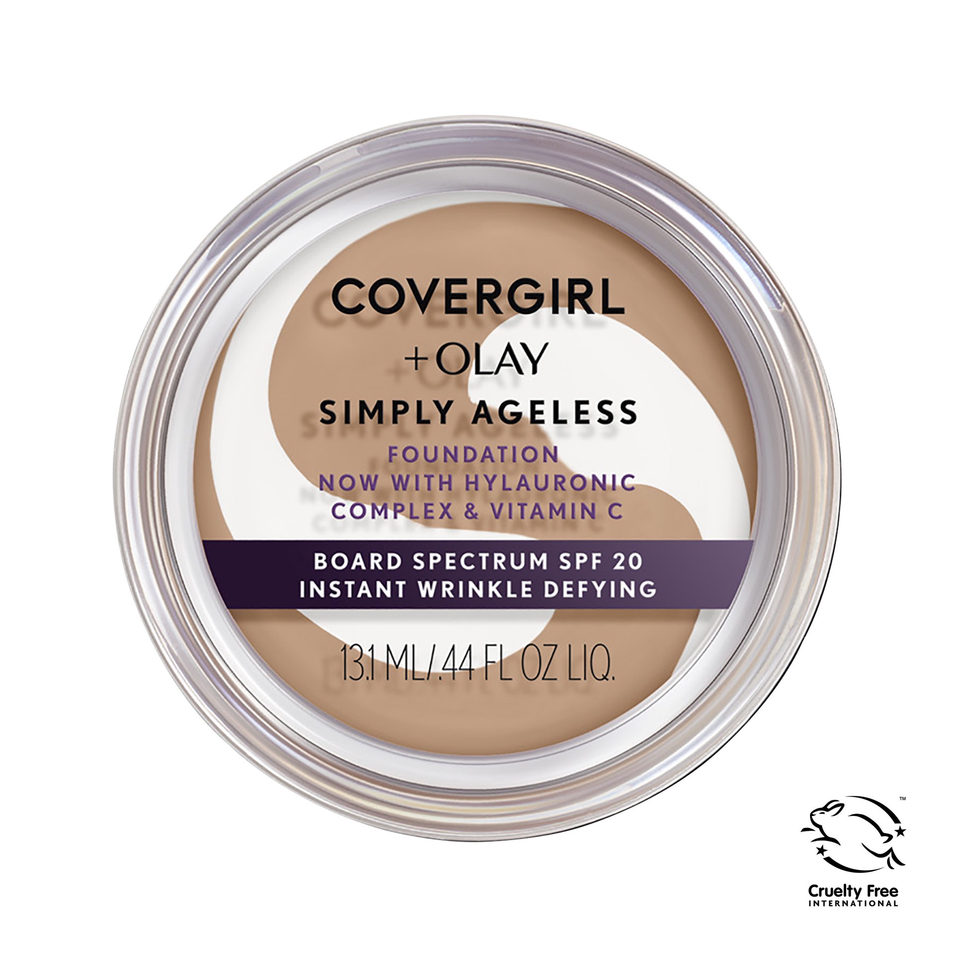 slide 1 of 6, Covergirl COVERGIRL & Olay Simply Ageless Instant Wrinkle-Defying Foundation with SPF 28, Medium Light 235, 0.40 oz (12 g), 0.4 oz