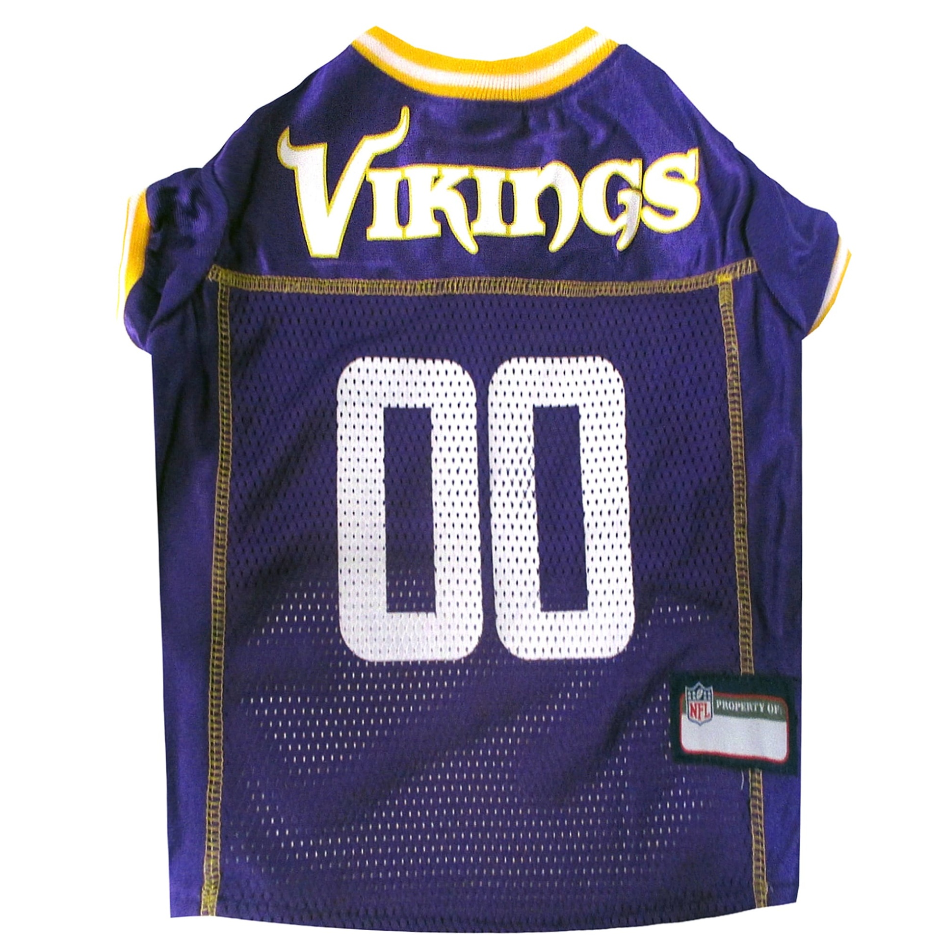 slide 1 of 1, Pets First Minnesota Vikings NFL Mesh Pet Jersey, LG