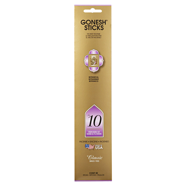 slide 1 of 2, Gonesh Classic No.10 Perfumed with Herbs and Flowers Incense Sticks, 1 ct