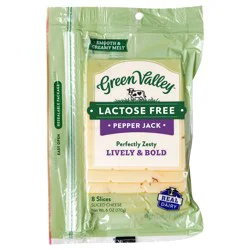 Green Valley Organics Organics Creamery Lactose Free Pepper Jack Sliced Cheese 6 Slices