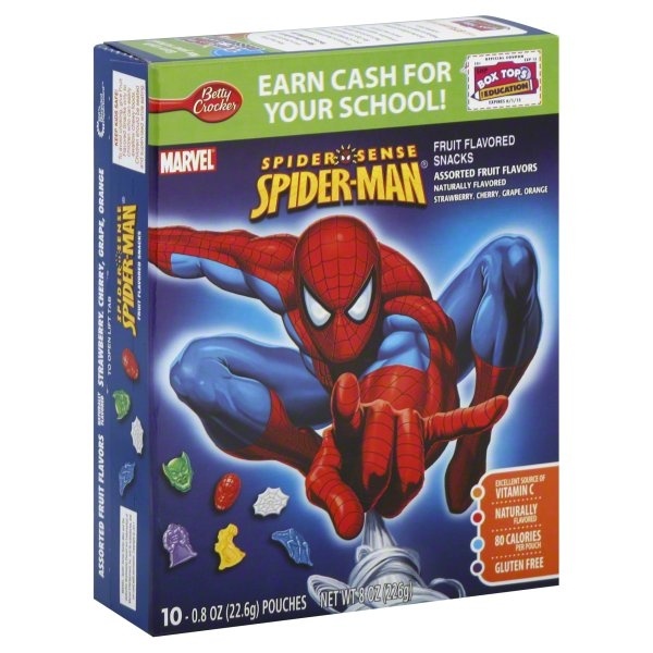 slide 1 of 1, Betty Crocker Spiderman Shapes, 9 ct