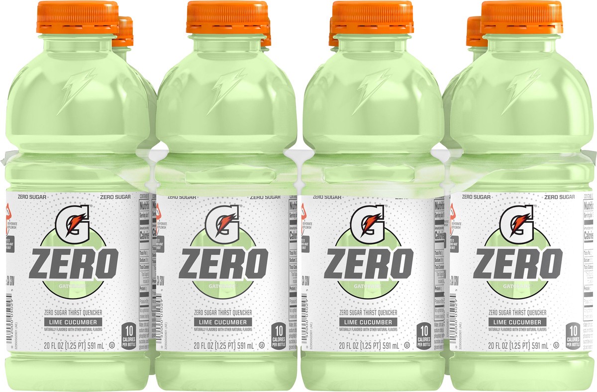 slide 3 of 4, Gatorade Zero Sugar Thirst Quencher, Lime Cucumber, 8 ct; 20 fl oz