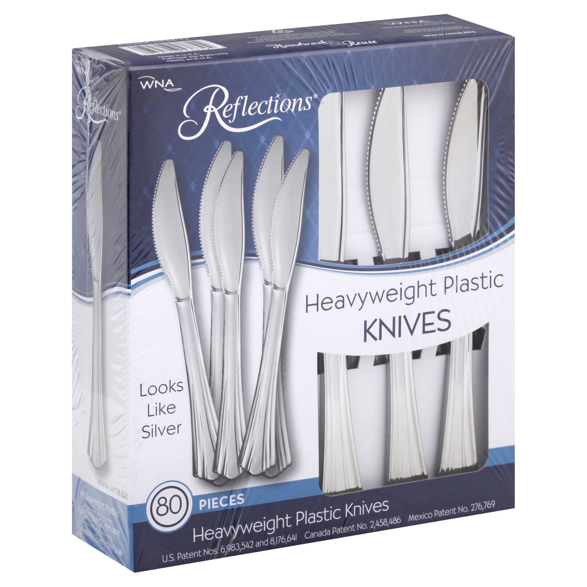 slide 4 of 9, WNA Heavyweight Plastic Knives 80 ea, 80 ct