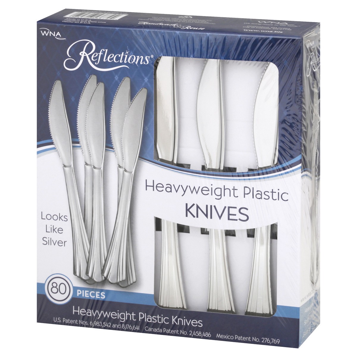 slide 7 of 9, WNA Heavyweight Plastic Knives 80 ea, 80 ct