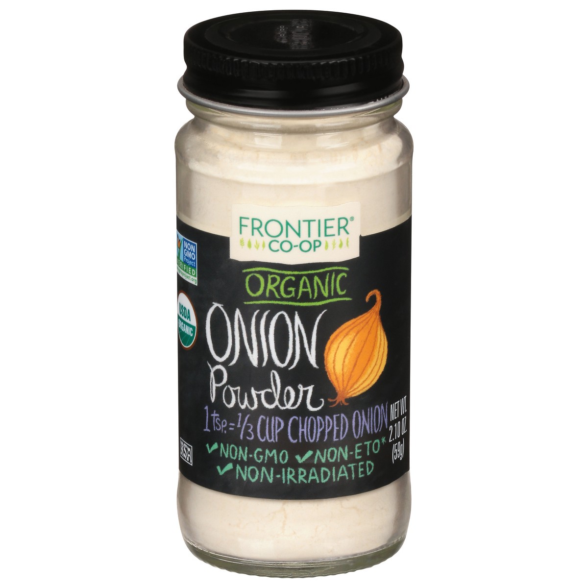 slide 1 of 9, Frontier Co-Op Organic Onion Powder 2.10 oz, 2.1 oz