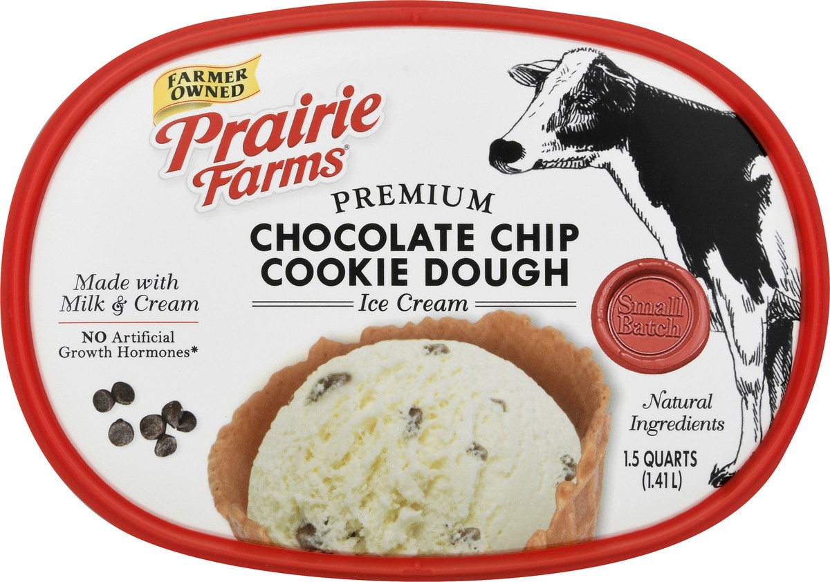 slide 8 of 13, Prairie Farms Premium Chocolate Chip Cookie Dough Ice Cream 1.5 qt, 1.5 qt