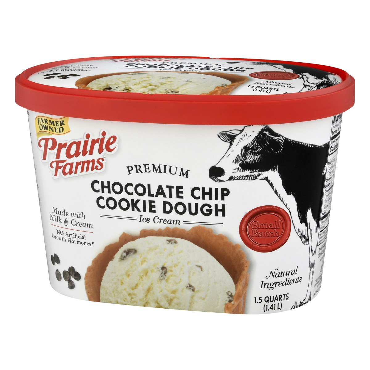 slide 10 of 13, Prairie Farms Premium Chocolate Chip Cookie Dough Ice Cream 1.5 qt, 1.5 qt