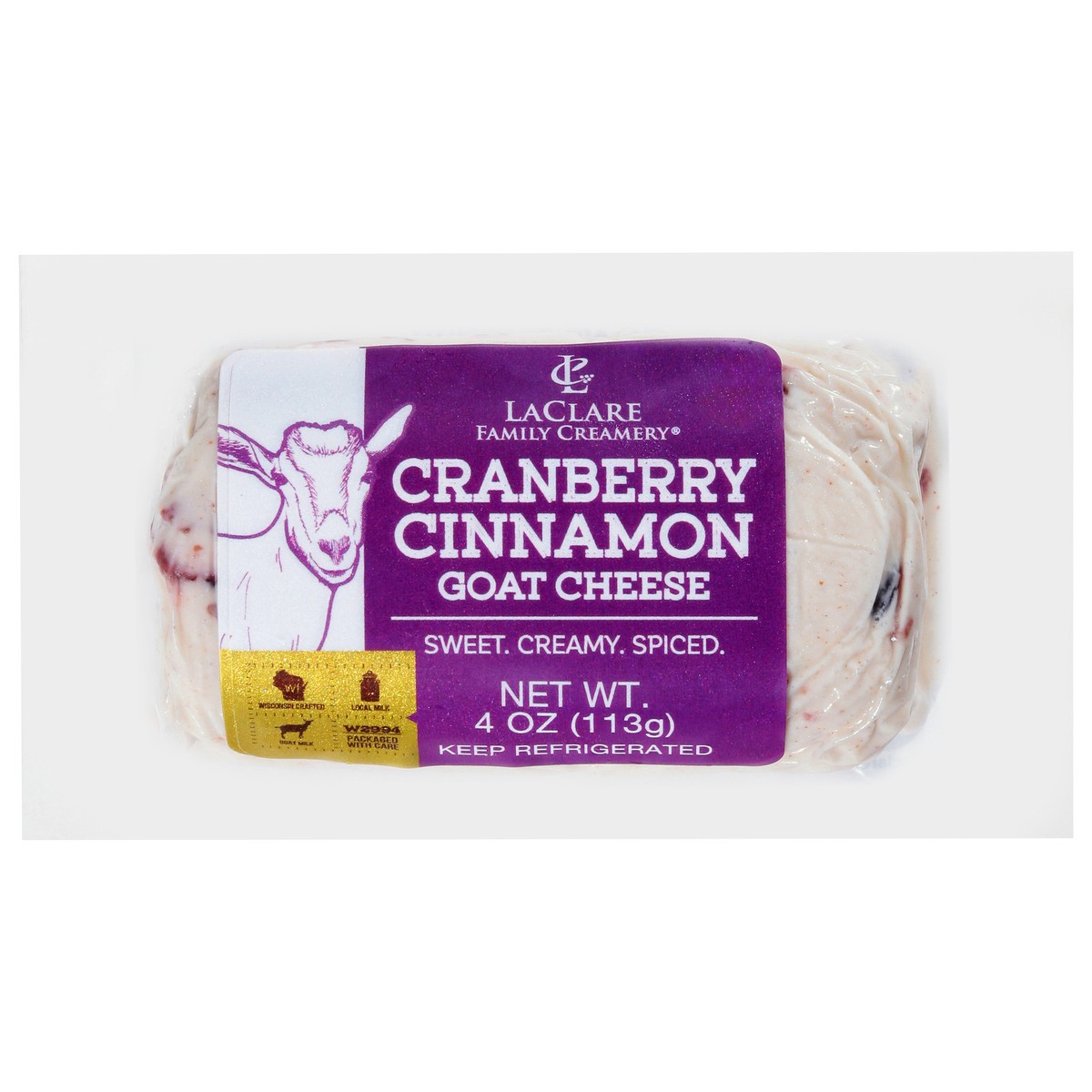 slide 10 of 13, LaClare Family Creamery Cranberry Cinnamon Goat Cheese 4 oz, 4 oz